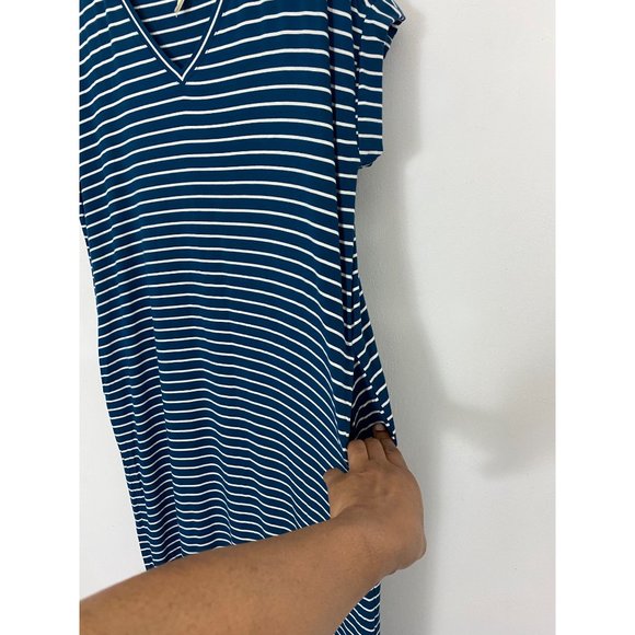 Matilda Jane Women’s Blue & White Stripe Set Sail Maxi Dress Shirt Dress Small - Picture 5 of 9